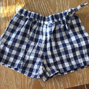 Blue Checkered Women's Shorts